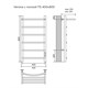 AZARIO Полотенцесушитель электрический VERONA 400/800 5 секций, с полкой, диммер справа, черный (AZ04848PB) AZ04848PB - фото 359771