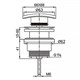 AZARIO Донный клапан для раковины, квадрат, CLIC-CLAC, G 1 1/4, латунь, золото (AZ-106-GL) AZ-106-GL - фото 360047