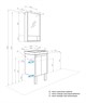 AQUATON Тумба под раковину Сканди 45 Doors универсальная, Белый/Дуб Рустикальный (1A278701SDZ90) 1A278701SDZ90 - фото 362143