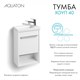 AQUATON Тумба под раковину Хоуп 40, подвесная, 1 створка, белый матовый (1A287101HP2B0) 1A287101HP2B0 - фото 362982