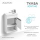 AQUATON Тумба под раковину Хоуп 40, подвесная, 1 створка, белый матовый (1A287101HP2B0) 1A287101HP2B0 - фото 362984