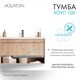 AQUATON Тумба под раковину Хоуп 100, подвесная, 1 ящик, орех (1A287401HP6C0) 1A287401HP6C0 - фото 363154