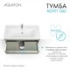 AQUATON Тумба под раковину Хоуп 100, подвесная, 1 ящик, хаки (1A287401HP9D0) 1A287401HP9D0 - фото 363169