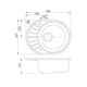 AQUATON Кухонная мойка Чезана, графит (1A711232CS210) 1A711232CS210 - фото 363452