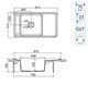 AQUATON Мойка для кухни Беллис 87 жемчуг (1A724832BS240) 1A724832BS240 - фото 363728