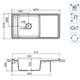 AQUATON Мойка для кухни Беллис 97 серый шёлк (1A725132BS250) 1A725132BS250 - фото 363776