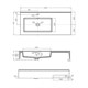 AQUATON Раковина Квадро Про 100 L, левая, белая (1A733331QA01L) 1A733331QA01L - фото 363879