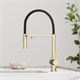 SANCOS Смеситель для кухни Imola с гибким изливом и возможностью подключения фильтра для воды, цвет брашированное золото с черным изливом, арт. SC4010BGbh SC4010BGbh