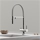 SANCOS Смеситель для кухни Imola с гибким изливом и возможностью подключения фильтра для воды, цвет хром с белым изливом, арт. SC4010CH SC4010CHwh