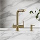 SANCOS Смеситель для кухни Foster с возможностью подключения фильтра для воды, брашированное золото, арт. SC4013BG SC4014BG