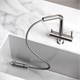 SANCOS Смеситель для кухни Spin с поворотным и вытяжным изливом, c краном для фильтрованной воды, цвет брашированный никель, арт. SC4015BN SC4015BN