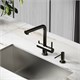SANCOS Смеситель для кухни Spin с поворотным и вытяжным изливом, c краном для фильтрованной воды, цвет вороненая сталь, арт. SC4015GG SC4015GG