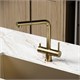 SANCOS Смеситель для кухни Spin с поворотным и вытяжным изливом, c краном для фильтрованной воды, цвет брашированное золото, арт. SC4015BG SC4015BG