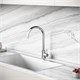 SANCOS Смеситель для кухни из нержавеющей стали Stainless, с поворотным R изливом, арт SC12001SS SC12001SS - фото 364223
