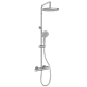 SANCOS Душевая стойка Teo c термостатом, с регулировкой по высоте, c верхним душем ?250 мм , ручным душем ?130 мм, 3 режима, цвет хром, арт. SC11001CH SC11001CH
