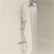 SANCOS Душевая стойка Teo c термостатом, с регулировкой по высоте, c верхним душем ?250 мм , ручным душем ?130 мм, 3 режима, цвет хром, арт. SC11001CH SC11001CH