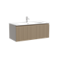 SANCOS Тумба подвесная с рельефным фасадом Code 990х453х400, c одним ящиком оснащенным доводчиками скрытого монтажа с системой Soft close (плавного закрывания), цвет серо- бежевый , арт. CD100GB CD100GB - фото 364545