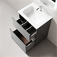SANCOS Тумба напольная с рельефным фасадом Folk Floor 590х445х850, c двумя ящиками оснащенными доводчиками скрытого монтажа с системой плавного закрывания, цвет Ergraut soft, арт.FL60FES FL60FES - фото 364588
