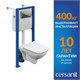 CERSANIT Carina Комплект CARINA XL CO DPL EO slim инсталляция VECTOR кнопка CORNER пластик хром глянцевый (64441) 64441 - фото 366400