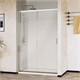 VINCEA City Душевая дверь раздвижная ширина 130 см, профиль - хром / стекло - прозрачное VDS-5CT130CL - фото 367593