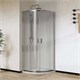 VINCEA City Душевой уголок четверть круга размер 80x80 см, двери раздвижные, профиль - хром / стекло - прозрачное VSQ-5CT800CL - фото 367927