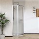 VINCEA City Душевой уголок четверть круга размер 80x80 см, двери раздвижные, профиль - хром / стекло - прозрачное VSQ-5CT800CL - фото 367930