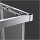 VINCEA Soft Душевой уголок квадратный размер 100x100 см, двери раздвижные, профиль - вороненая сталь / стекло - прозрачное VSS-3SO100CLGM - фото 368015