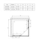 VINCEA Alpha Душевой уголок квадратный размер 90x80 см, двери раздвижные, профиль - черный / стекло - прозрачное VSS-3AL900CLB - фото 368044