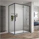 VINCEA Slim-U Душевой уголок прямоугольный размер 120x90 см, двери раздвижные, профиль - черный / стекло - прозрачное VSR-2SU9012CLB - фото 368097