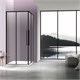 VINCEA Slim-N Душевой уголок квадратный размер 90x90 см, двери раздвижные, профиль - черный / стекло - прозрачное VSS-4SN900CLB - фото 368150