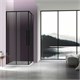 VINCEA Slim-N Душевой уголок квадратный размер 90x90 см, двери раздвижные, профиль - черный / стекло - тонированное VSS-4SN900CGB - фото 368270