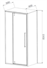 VINCEA Slim-N Душевой уголок прямоугольный размер 120x90 см, двери распашные, профиль - вороненая сталь / стекло - прозрачное VSR-4SNP9012CLGM - фото 368365