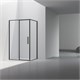 VINCEA Slim 8mm Душевой уголок прямоугольный размер 90x120 см, двери распашные, профиль - черный / стекло - прозрачное VSR-4SLP9012CLB - фото 368392