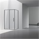 VINCEA Slim 8mm Душевой уголок прямоугольный размер 90x120 см, двери распашные, профиль - вороненая сталь / стекло - прозрачное VSR-4SLP9012CLGM - фото 368404
