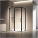 VINCEA Slim 8mm Душевой уголок прямоугольный размер 140x80 см, двери раздвижные, профиль - черный / стекло - прозрачное VSR-6SL8014CLB - фото 368463