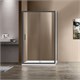 VINCEA Garda Душевой уголок прямоугольный размер 140x80 см, двери раздвижные, профиль - вороненая сталь / стекло - прозрачное VSR-1G8014CLGM - фото 368602
