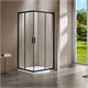VINCEA Garda Душевой уголок прямоугольный размер 110x90 см, двери раздвижные, профиль - черный / стекло - прозрачное VSS-1G9011CLB
