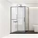 VINCEA Slim Soft Душевой уголок прямоугольный размер 120x80 см, двери раздвижные, профиль - вороненая сталь / стекло - прозрачное VSR-1SS8012CLGM - фото 369634