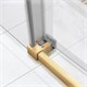 VINCEA Slim Soft Душевой уголок прямоугольный размер 130x80 см, двери раздвижные, профиль - брашированное золото / стекло - прозрачное VSR-1SS8013CLG - фото 369649