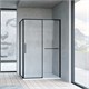 VINCEA Slim Soft Душевой уголок прямоугольный размер 140x90 см, двери раздвижные, профиль - черный / стекло - прозрачное VSR-1SS9014CLB - фото 369756