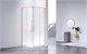 VINCEA Slim-N Душевой уголок квадратный размер 90x90 см, двери раздвижные, профиль - брашированное золото / стекло - прозрачное VSS-4SN900CLG - фото 371164