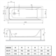 VINCEA Ванна акриловая VBT-2G170-FR с каркасом 1700*700*470, пристенная, цвет белый VBT-2G170-FR - фото 372032