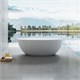 VINCEA Ванна Solid Surface VBT-6S01MW, 1700*750*550, белый мат., слив-перелив в комплекте VBT-6S01MW - фото 372069