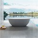 VINCEA Ванна Solid Surface VBT-6S01MG, 1700*750*550, серый/белый мат., слив-перелив VBT-6S01MG - фото 372072