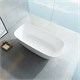 VINCEA Ванна Solid Surface VBT-6S02MW, 1700*720*550, белый мат., слив-перелив в комплекте VBT-6S02MW - фото 372075