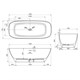VINCEA Ванна Solid Surface VBT-6S02MW, 1700*720*550, белый мат., слив-перелив в комплекте VBT-6S02MW - фото 372078