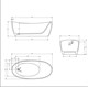 VINCEA Ванна Solid Surface VBT-6S03MW, 1700*800*630, белый мат., слив-перелив в комплекте VBT-6S03MW - фото 372096