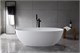 VINCEA Ванна Solid Surface VBT-4S01MW, 1700*760*560, белый мат., слив-перелив в комплекте VBT-4S01MW - фото 372097