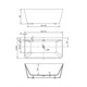 VINCEA Ванна акриловая VBT-425-1700 1700*800*600, цвет белый, щелевой перелив VBT-425-1700 - фото 372137