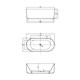 VINCEA Ванна акриловая VBT-426-1700 1700*800*580, цвет белый, щелевой перелив VBT-426-1700 - фото 372144